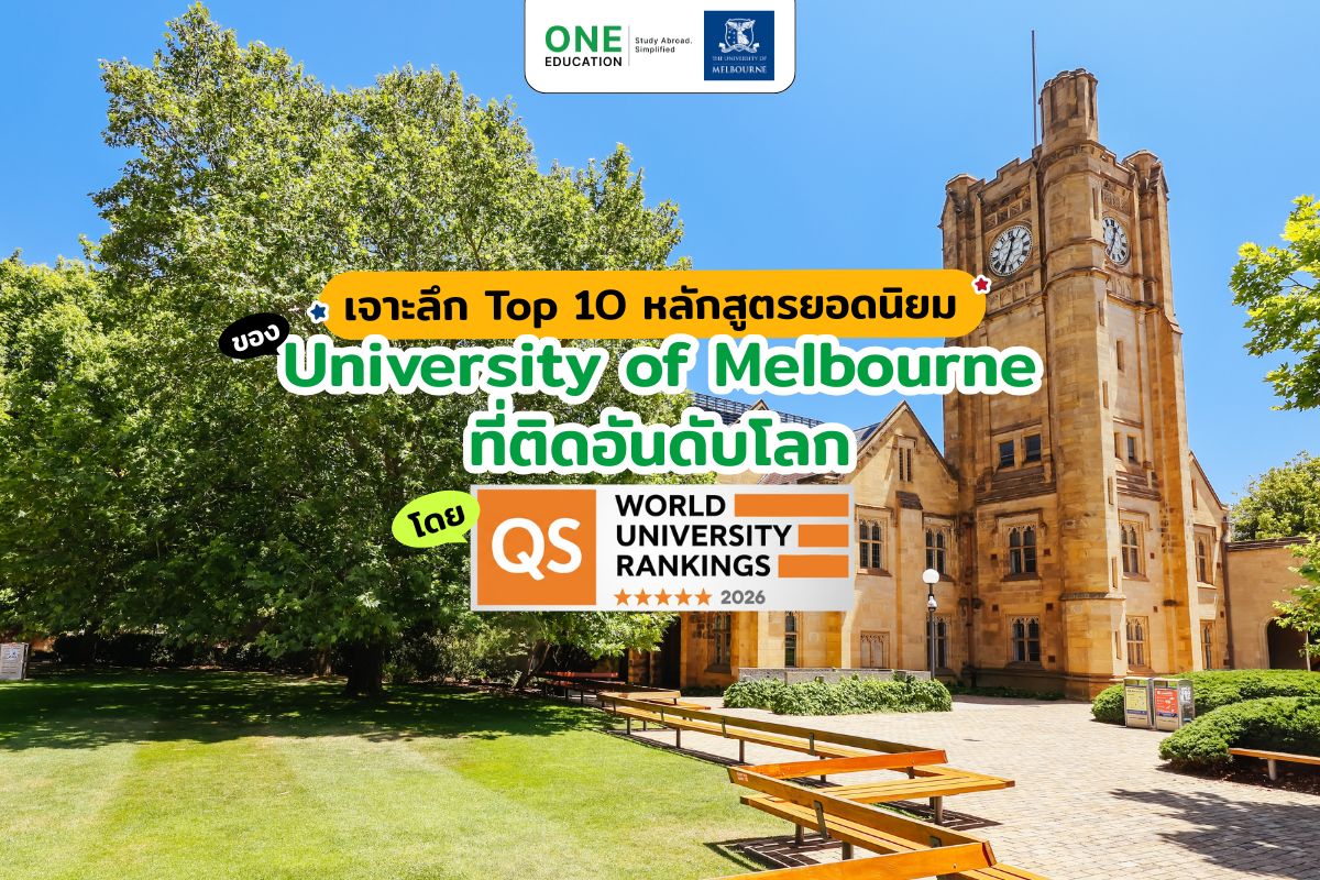 เจาะลึก Top 10 หลักสูตรยอดนิยมของ University of Melbourne ที่ติดอันดับโลกโดย QS World University Rankings 2026