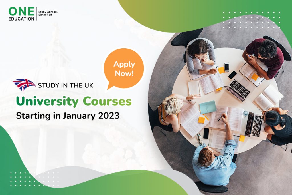 Update! University Courses Starting in January 2023 One Education