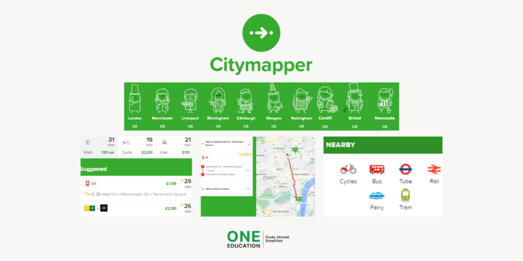 Citymapper - Must-Have Apps for Students in the UK! Download Before You Fly