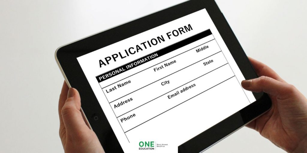 university application form